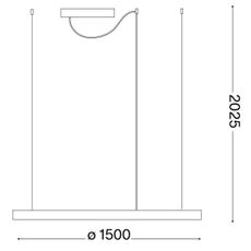 Ideal Lux - LED Luster na lanku ORACLE SLIM LED/76W/230V 3000K pr. 150 cm biela