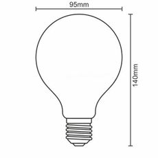LED Stmievateľná žiarovka FILAMENT G95 E27/11W/230V 3000K