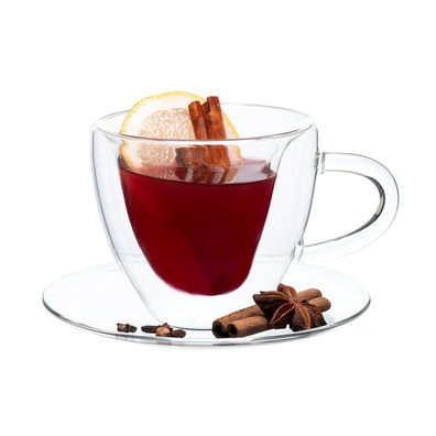 Termo poháre, set 2 ks, šálka Heart s podšálkami, v tvare srdca, 150 ml, HOTCOOL TYP 5