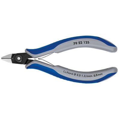 Presné bočné štiepacie kliešte na elektroniku brunýrované 125 mm - 7952125