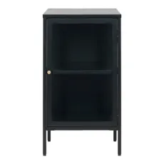 Čierna kovová vitrína 45x85 cm Carmel – Unique Furniture