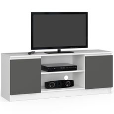 Ak furniture TV stolík Beron 140 cm biely/grafitovo sivý