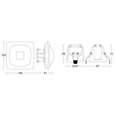 Steinel 079420 - Prezenčný hlásič HF 360-2 COM1 biela