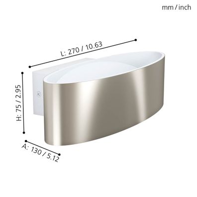 Eglo 98543 - LED Nástenné svietidlo MACCACARI LED/10W/230V