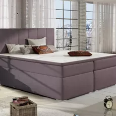 Posteľ Boxspring Boleria 200x180, fialová (látka - bb 08)