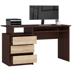 Počítačový stôl CLP 135 cm wenge/dub sonoma