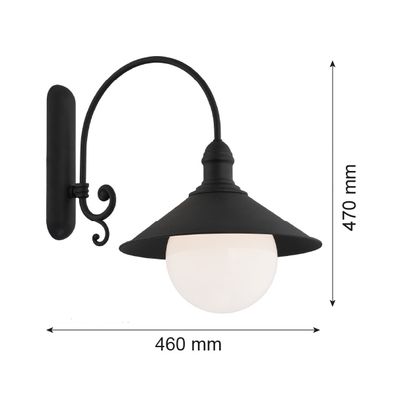 Argon 3286 - Nástenné svietidlo ERBA BIS 1xE27/60W/230V