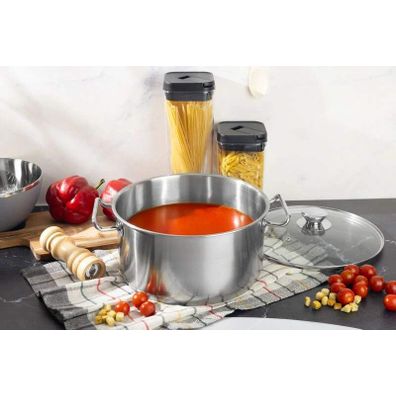 Nerezový hrniec 26cm so sklenenou pokrievkou 6,6l