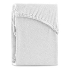 Biela napínacia froté plachta 140x200 cm Ruby – Restilo