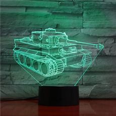 3Dmix 3DL-DRGB008 – 3D LED nočná lampa - Tank (Dual RGB)