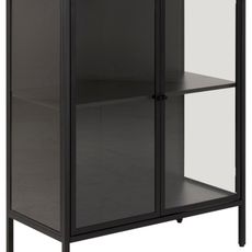 Actona Vitrína Newcastle 80 cm čierna