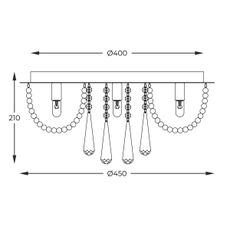 Zuma Line 19157M - Stropné svietidlo SENSI 6xG9/25W/230V pr. 45 cm chróm