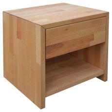 Carryhome NOČNÝ STOLÍK, buk, farba buka, 45/45/35 cm