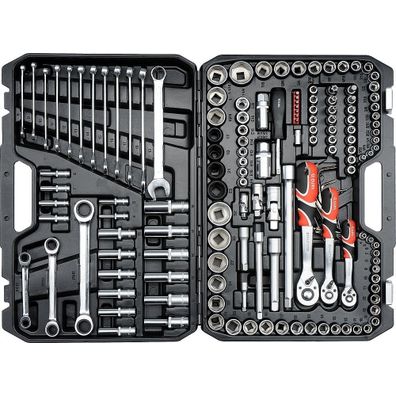 Gola sada s kľúčmi 1/4", 3/8" a 1/2", 150 dielov - YT-38811