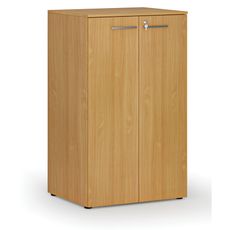 Kancelárska skriňa s dverami PRIMO WOOD, 3 police, 1335 x 800 x 640 mm, buk