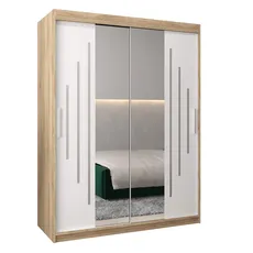 Šatníková skriňa Bethany 150 - dub sonoma / biela