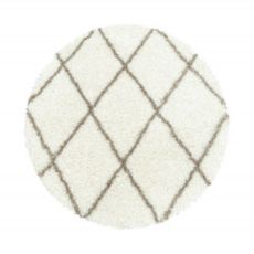 Ayyildiz Kusový koberec Alvor Shaggy 3401 cream kruh - 120x120 (priemer) kruh cm