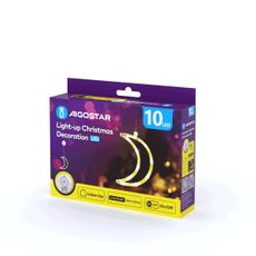 Aigostar - LED Vianočná dekorácia LED/3xAAA mesiac 18,5cm