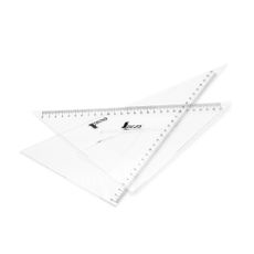 Japonský pravouhlý plastový trojuholník SHINWA 27 cm - súprava 2 ks