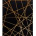 Dywany Łuszczów Kusový koberec Gloss 406C 86 geometric black/gold - 80x150 cm