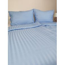 Obliečky damaškové modré TiaHome - 1x Vankúš 90x70cm, 1x Paplón 140x200cm