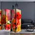 Paraván Velvet Poppies Dekorhome 225x172 cm (5-dielny)