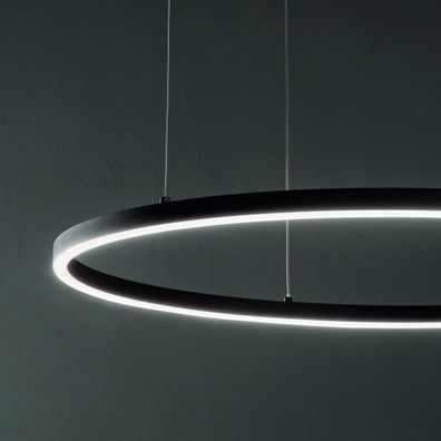 Ideal Lux - LED Stm. luster na lanku ORACLE S LED/40W/230V 4000K pr. 70 cm čierna