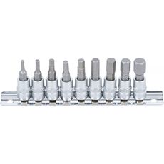 Súprava nástrčných hlavíc | 6,3 mm (1/4") | vnútorný šesťhran 3/32" - 3/8" | palcové veľkosti | 9dielna, BGS 2749