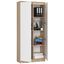 Regál R 80 cm CLP 2 dvierka 8 poličiek dub sonoma/biela