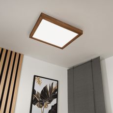 Brilagi-LED Stmievateľné svietidlo WOODY FRAME LED/50W/230V dub 60x60 cm IP44 + DO