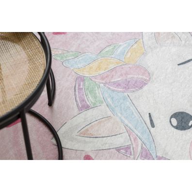 Dywany Łuszczów , Detský kusový koberec Bambino 1128 Unicorn, 160x220, ružová, detská izba