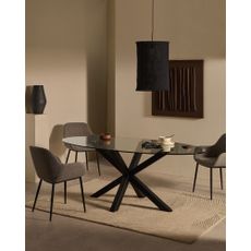 Jedálenský stôl so sklenenou doskou 100x200 cm Argo – Kave Home