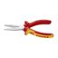 Ploché kliešte typu Langbeck (s predĺženými čeľusťami) 160 mm - 1000 V. KNIPEX 30 16 160 - chrómované, viackomponentné VDE objímky