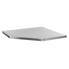 Rohová nerezová pracovná doska do zostavy dielenského nábytku Matabro MB-TGW34S | 865x865x40 mm