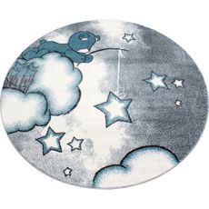 Ayyildiz Detský kusový koberec Kids 580 blue kruh - 120x120 (priemer) kruh cm