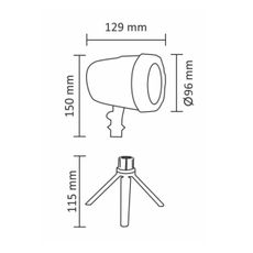 LED Vonkajší laserový projektor LED/5W/230V IP44