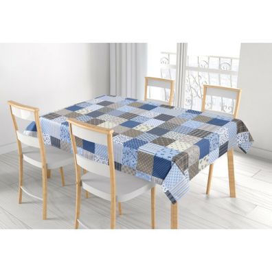 Bellatex Obrus Adéla Patchwork modrá, 100 x 100 cm, 100 x 100 cm
