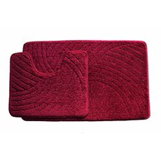 Protišmyková kúpeľňová predložka Classic set vínová - 50x80 cm