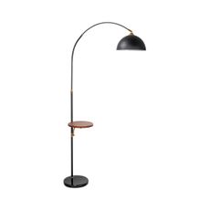 Stojacia lampa so stolíkom 1xE27/60W/230V čierna