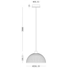 Deko-Light 342142 - Luster na lanku BASKET 1xE27/40W/230V pr. 20 cm