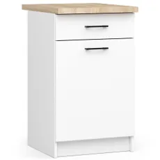 Ak furniture Kuchynská linka Olivie S 50 cm 1D 1S biela