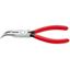 KNIPEX 25 21 160 Polkruhové kliešte s čepeľami pre rádiotechniku 160 mm - leštená hlava, plastové puzdrá