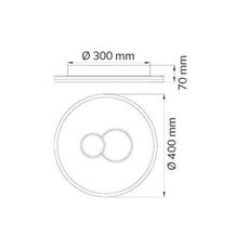 Wofi 11246 - LED Stmievateľné stropné svietidlo NADRA LED/27W/230V