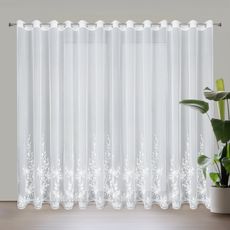 ZÁCLONA NA KRÚŽKOCH EVA MINGE JULIA 350X250 CM VZOROVANÁ