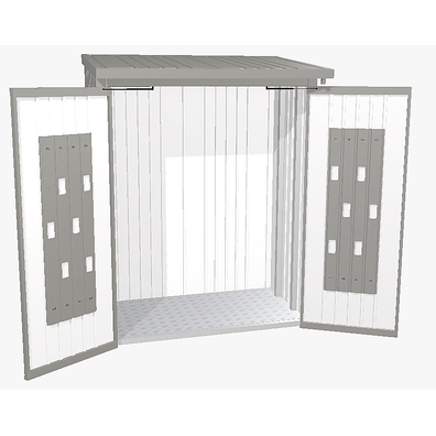 Biohort Viacúčelový sklad krbového dreva BIOHORT drevník WoodStock 157 x 102 (sivý kremeň metalíza)