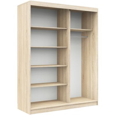 Šatníková skriňa posuvná 150 cm CLP MONO dub sonoma