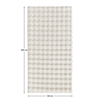 Koberec, biela/bubble vzor, 140x200, MAKON