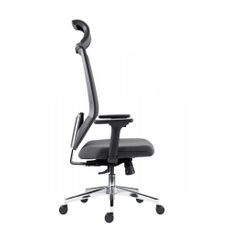 Kancelárska ergonomická stolička EDGE — látka, sivá, nosnost 150 kg