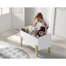 Biela detská knižnica z borovicového dreva 84x48 cm KIDDY – Vipack