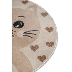 Béžový detský koberec ø 100 cm Cat – Hanse Home